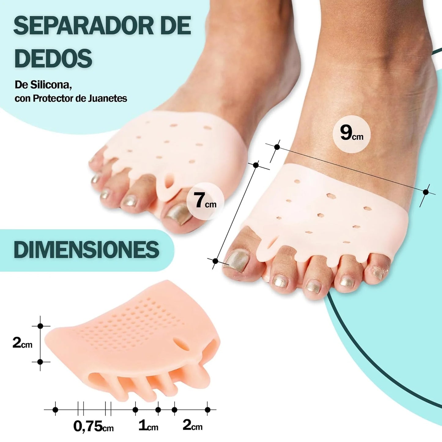 Protector de Pies con Separador de Dedos