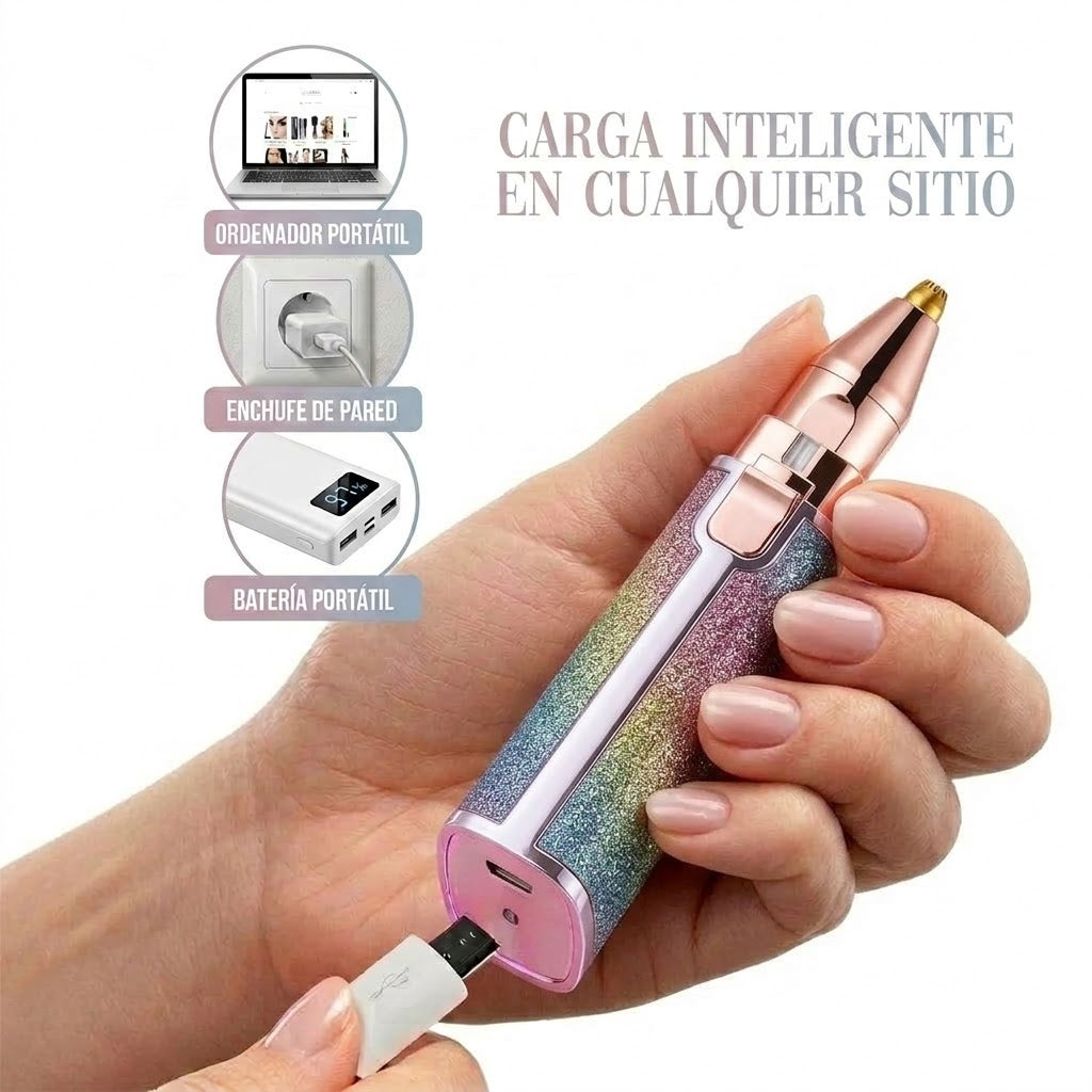 Depiladora facial de precisión indolora recargable